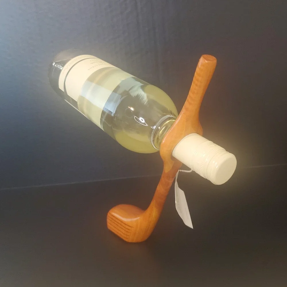 Golf Club Wine Bottle Holder Duffer Bobs Solid Wood Driver Wine Bottle Balancing